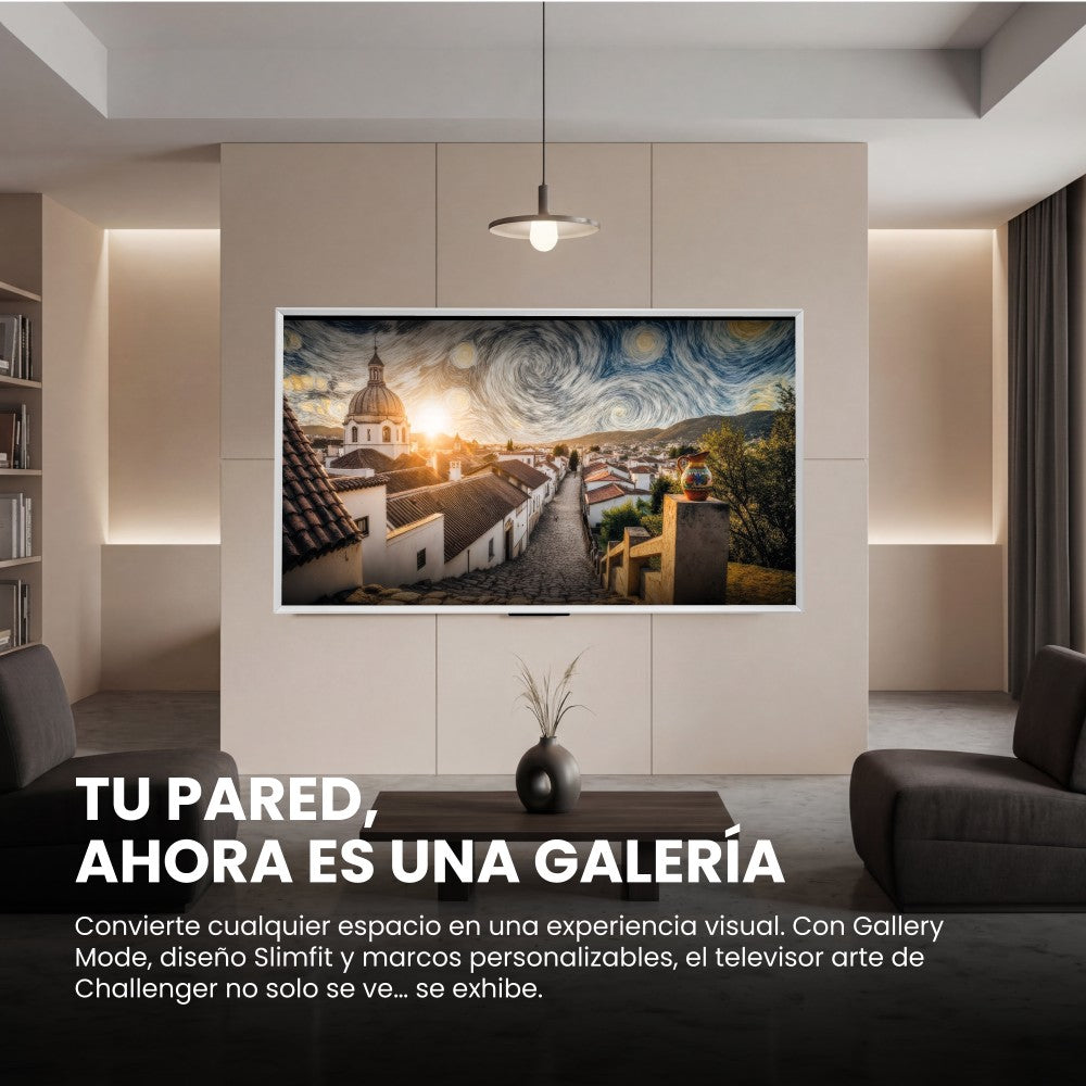 Televisor Challenger QLED Arte 55 Pulgadas Google TV 55TG380 BT T2