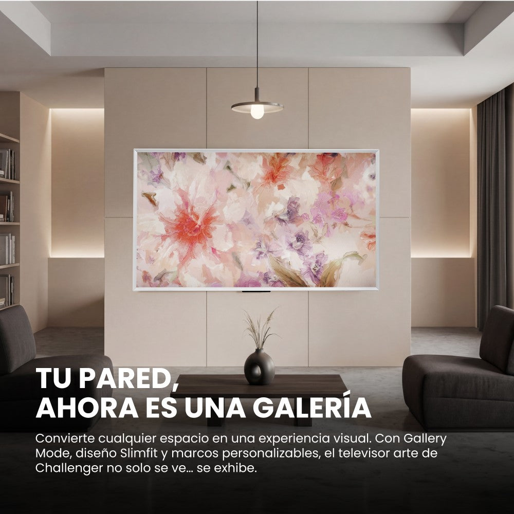 Televisor Challenger QLED Arte  65 Pulgadas Google TV 65TG380 BT T2