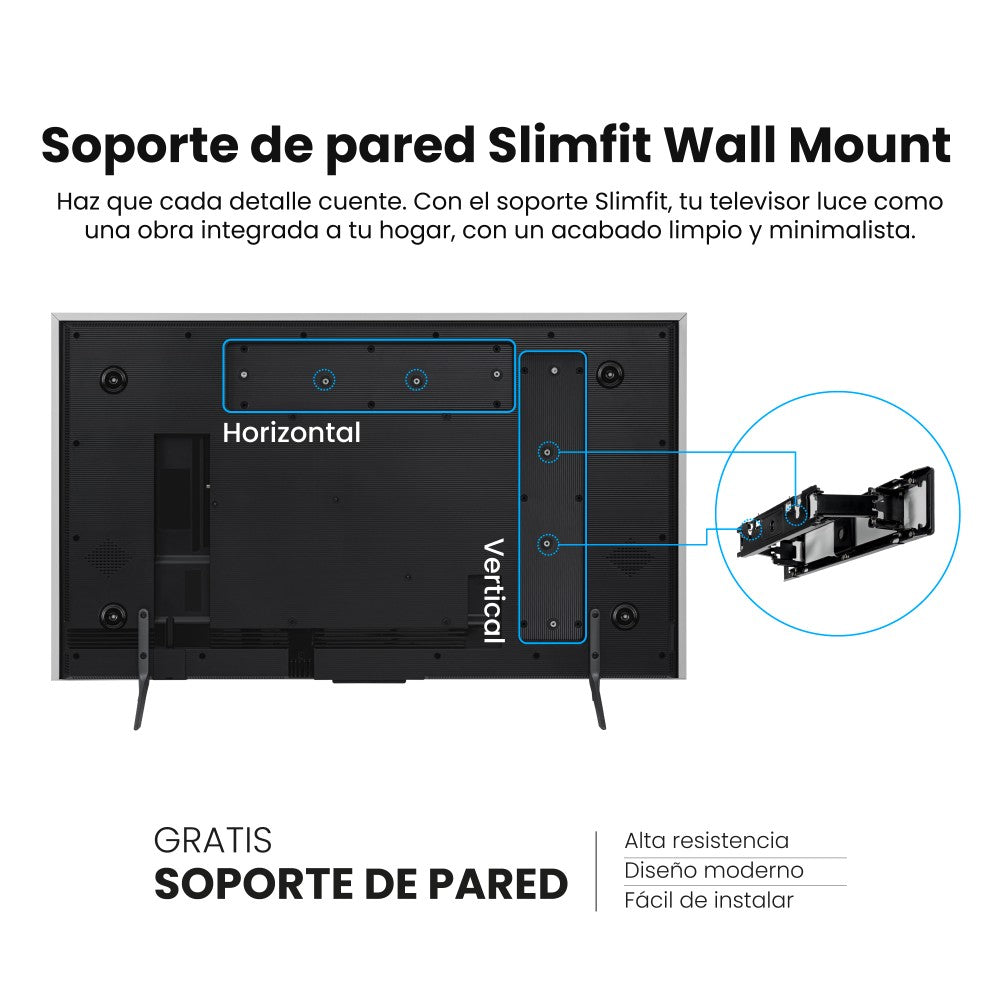Televisor Challenger QLED Arte  65 Pulgadas Google TV 65TG380 BT T2