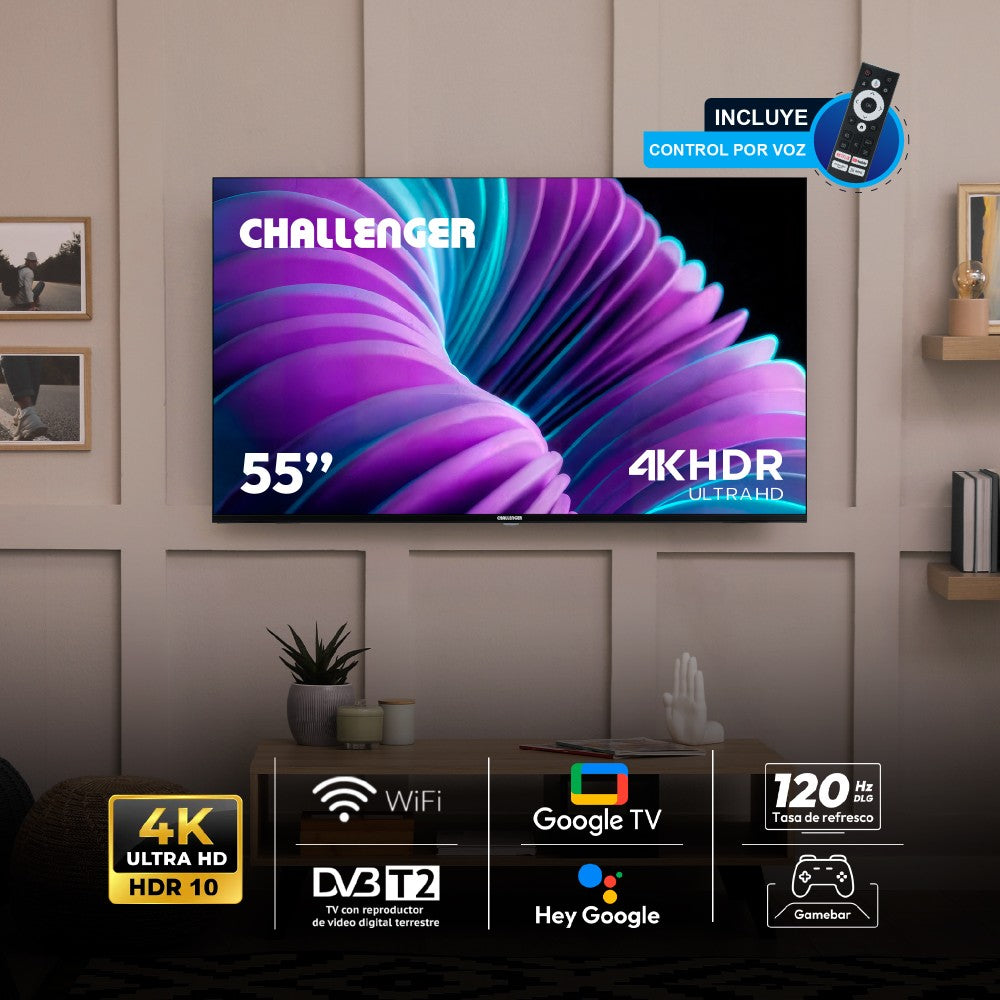 Televisor 55 Pulgadas Google Gaming Ksf Challenger 55tg2771