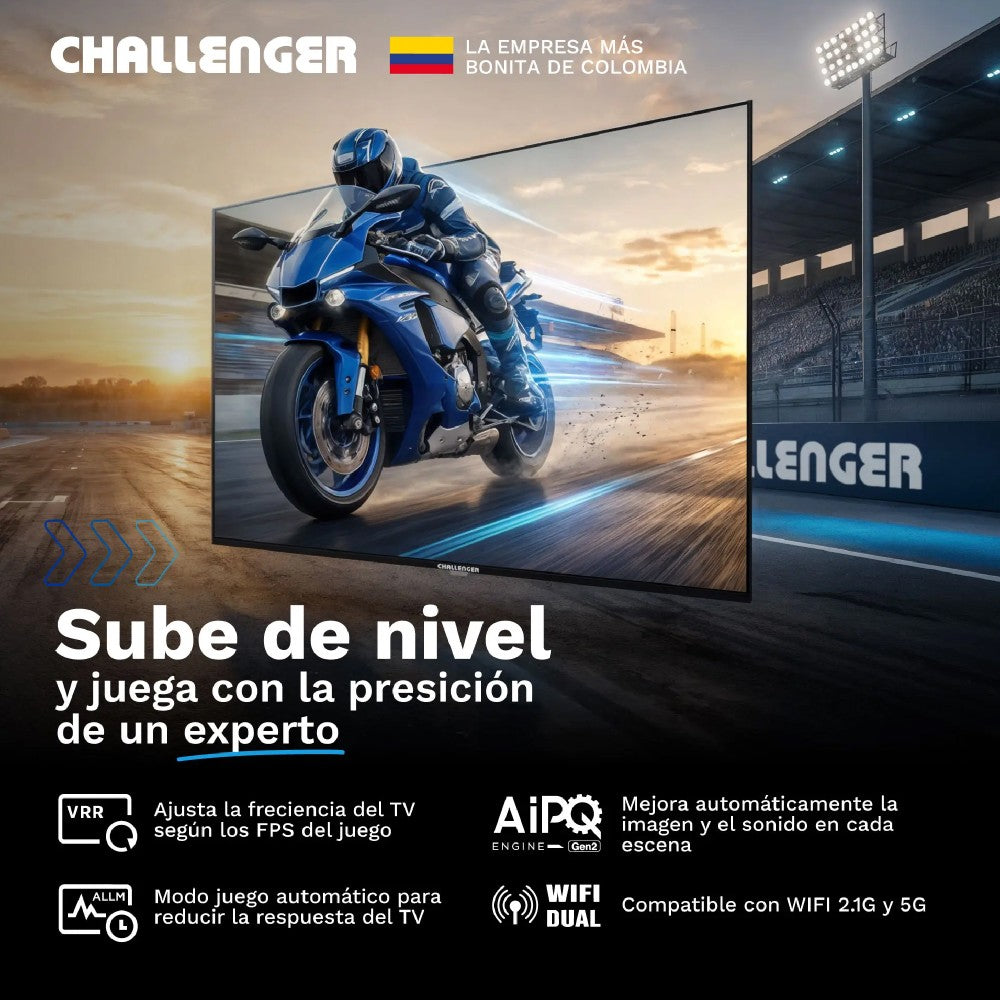 Televisor 55 Pulgadas Google Gaming Ksf Challenger 55tg2771