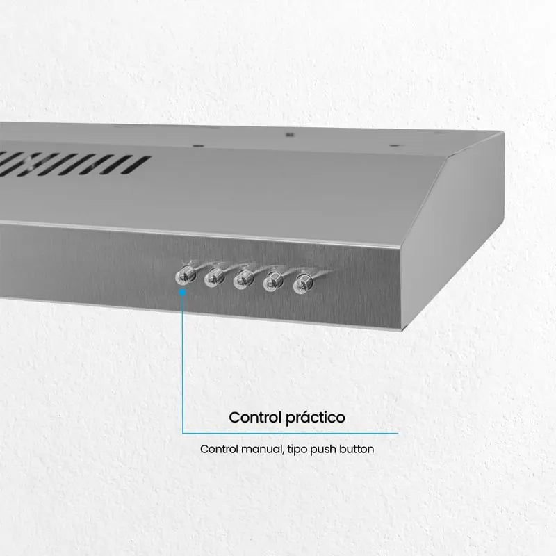 Campana Horizontal Negra 60cm 3 Velocidades Challenger Cx4310