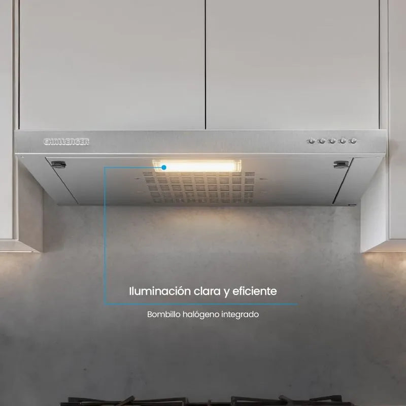 Campana Horizontal Negra 60cm 3 Velocidades Challenger Cx4310