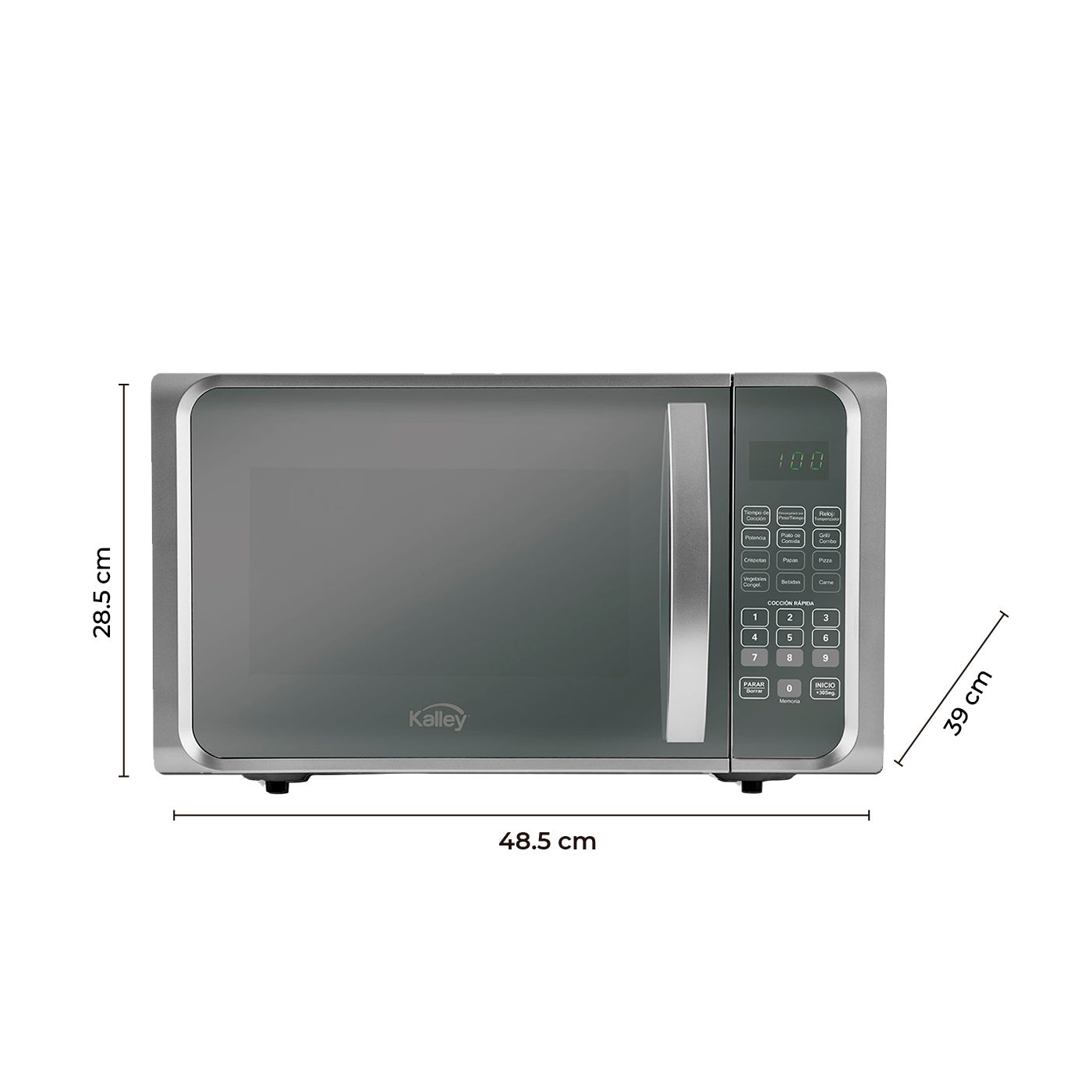 Horno Microondas Kalley 0.9 MW09g Plateado