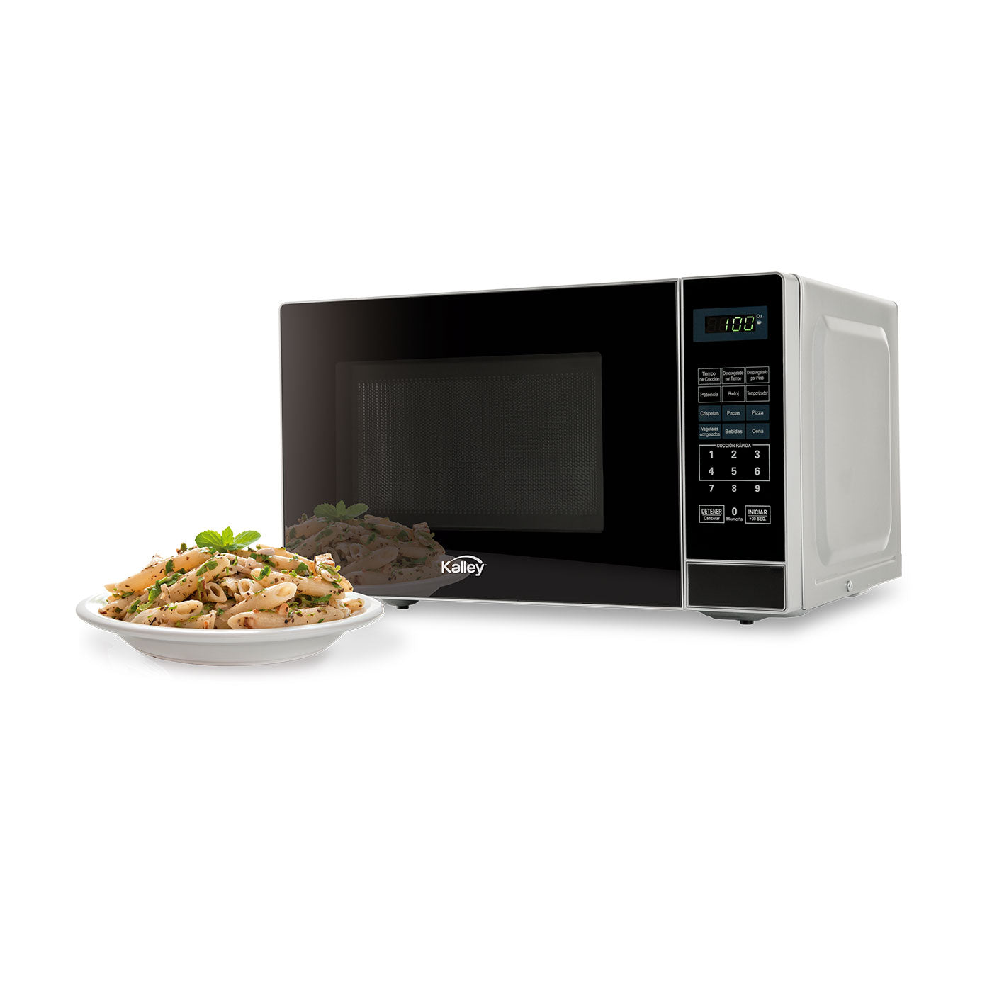 Horno Microondas Kalley 0.7 MW07N color Blanco y Negro