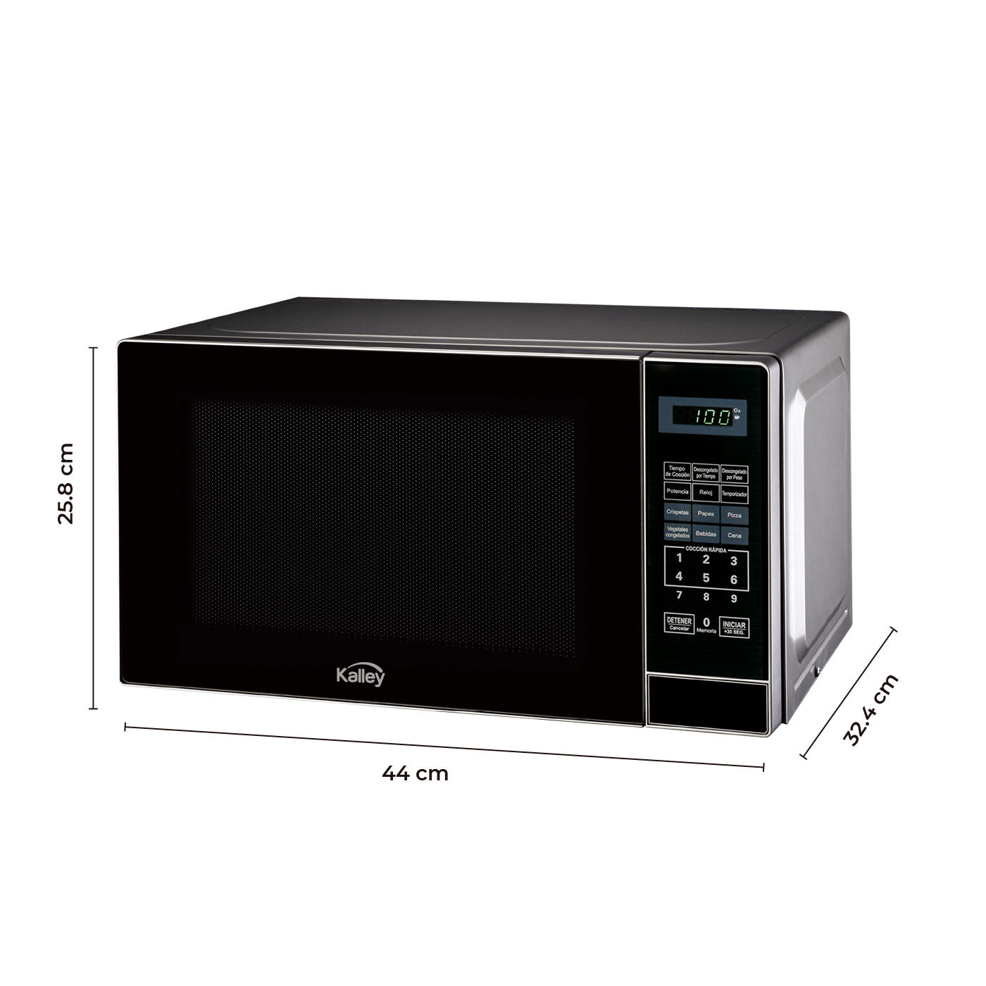 Horno Microondas Kalley 0.7 MW07N color Blanco y Negro