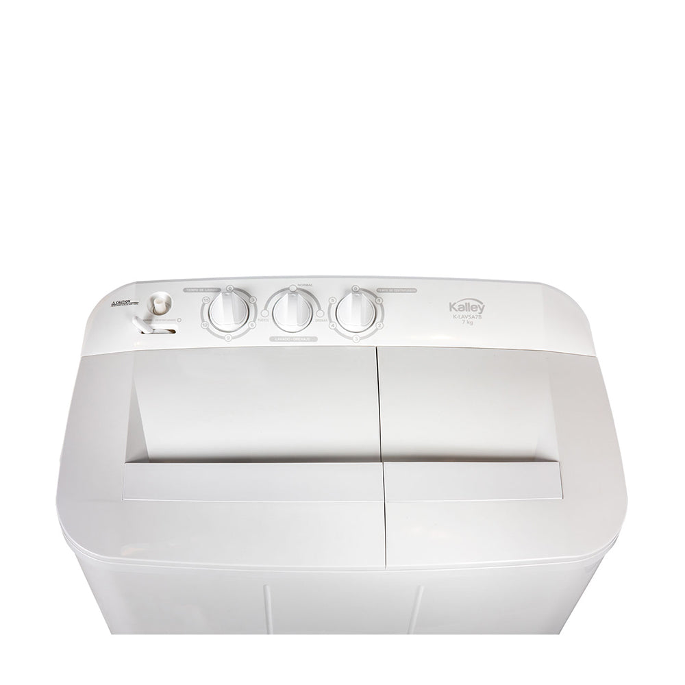 Lavadora Kalley Semi Automática 7 Kilogramos K-LAVSA7B, Blanco