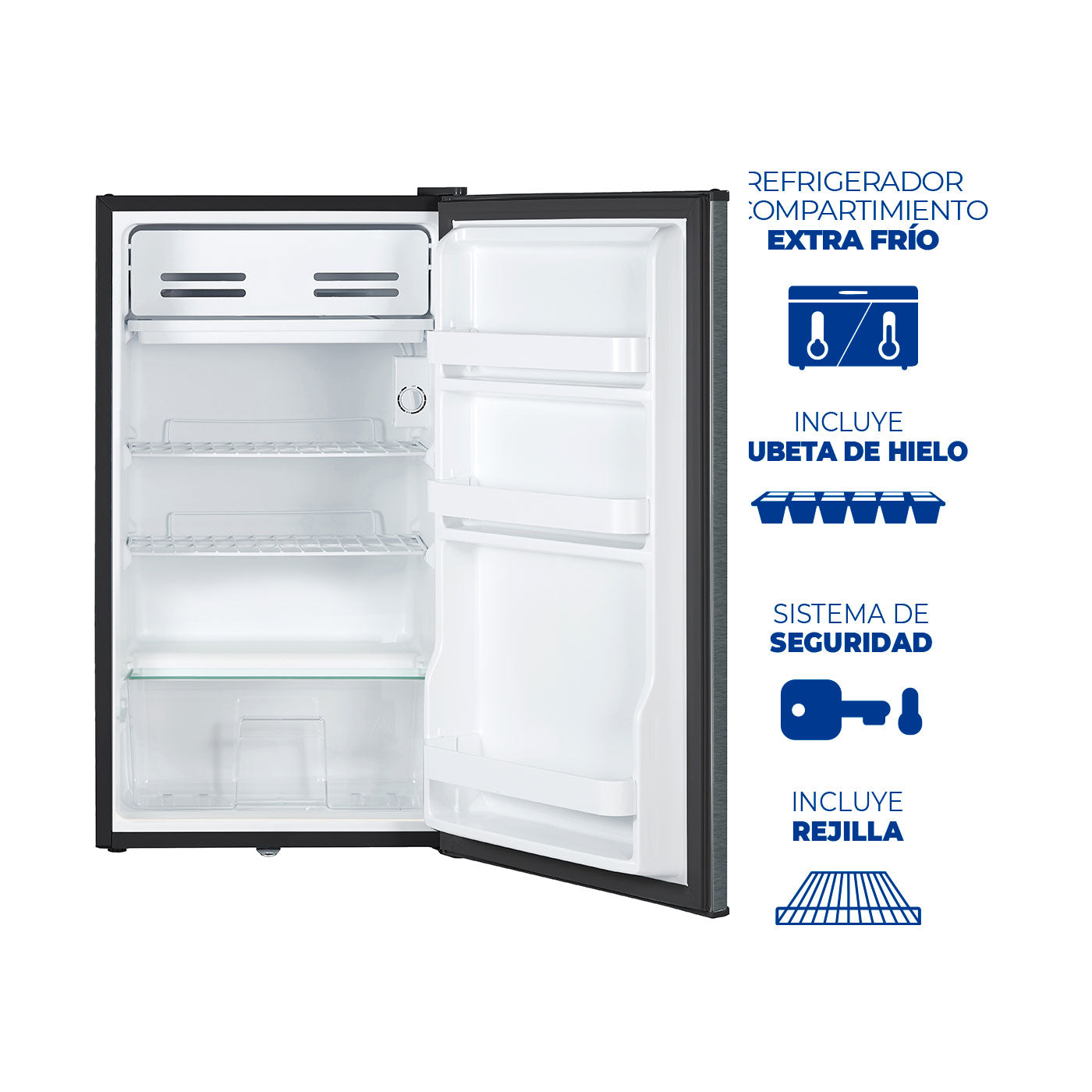 Minibar KALLEY Frost Una Puerta 93 Litros K-MB93N, Gris Oscuro
