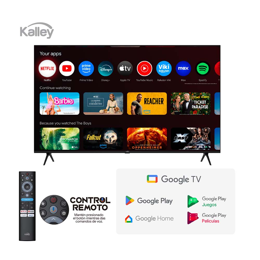 Televisor KALLEY 43 Pulgadas  QLED FHD Smart TV Google 43GQ200