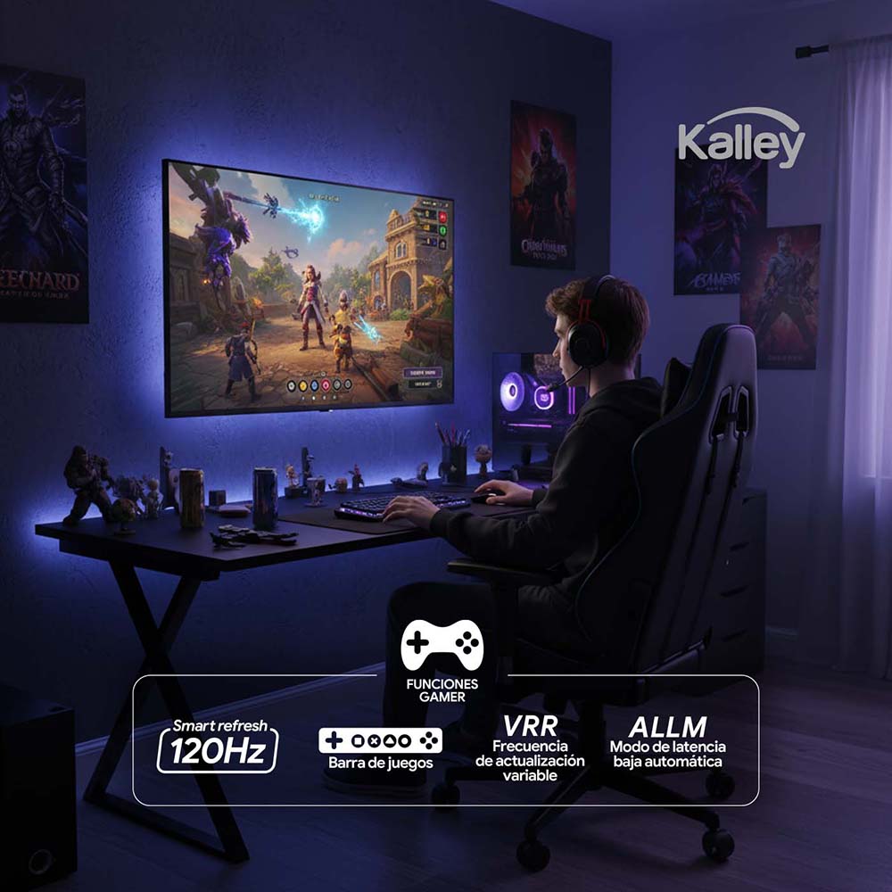 Televisor Kalley 43 Pulgadas Max LED 4K-UHD Smart TV Google 43g315