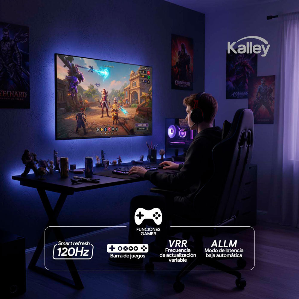 Televisor KALLEY 50 Pulgadas Max Led 4K-UHD Smart TV Google 50G315