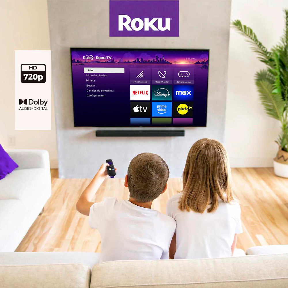 Televisor Kalley 32 Pulgadas Led HD Smart TV Roku TV K-RTV32, Negro