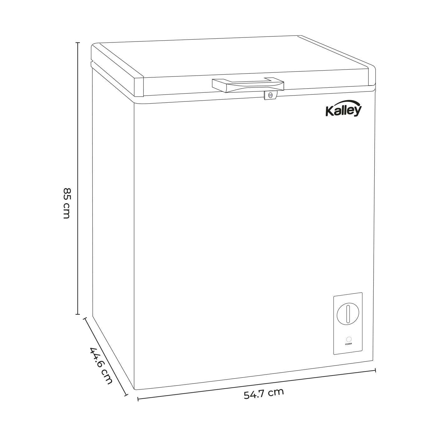 Congelador Horizontal KALLEY Dual 99 Litros, Blanco