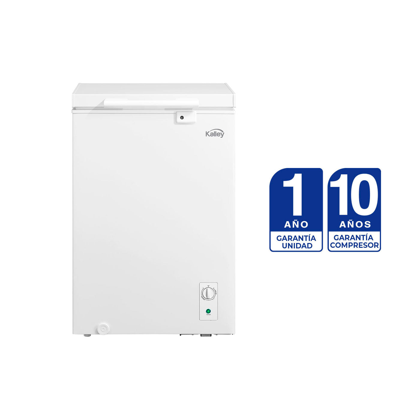 Congelador Horizontal KALLEY Dual 99 Litros, Blanco