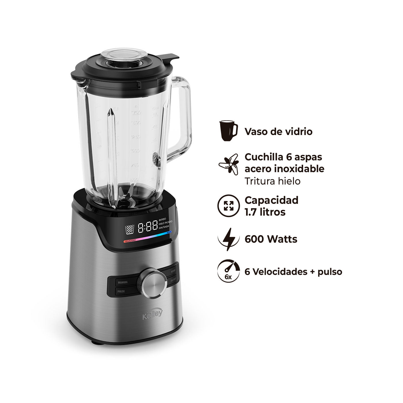 Licuadora Acero Inox. K-Ld600, Plateado