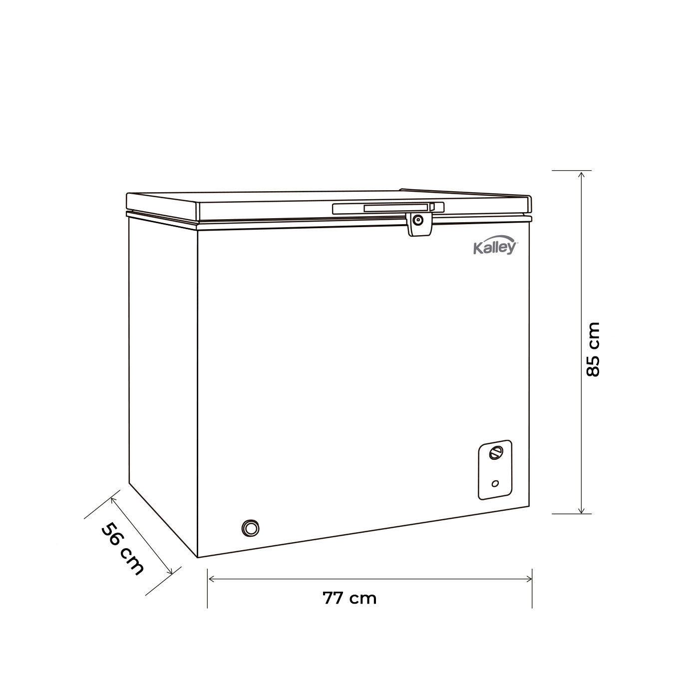 Congelador Horizontal Inverter Kalley Dual 198 Litros, Blanco