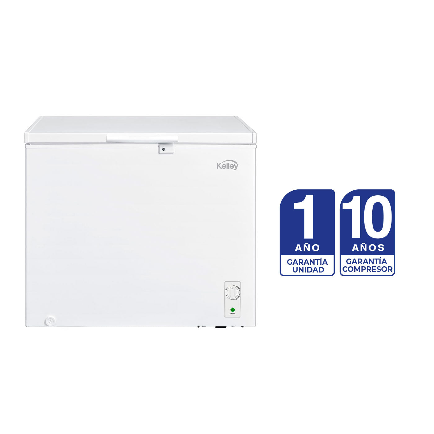 Congelador Horizontal Inverter Kalley Dual 198 Litros, Blanco