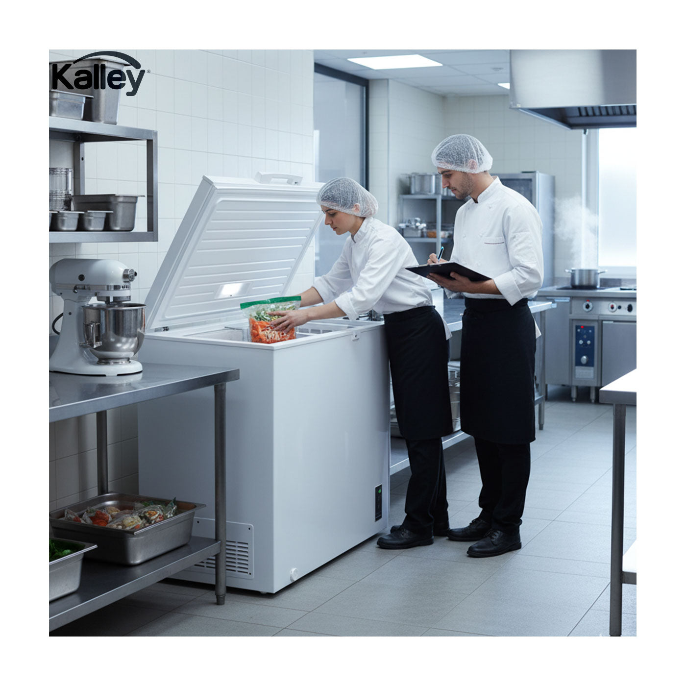 Congelador Horizontal Inverter Kalley Dual 198 Litros, Blanco