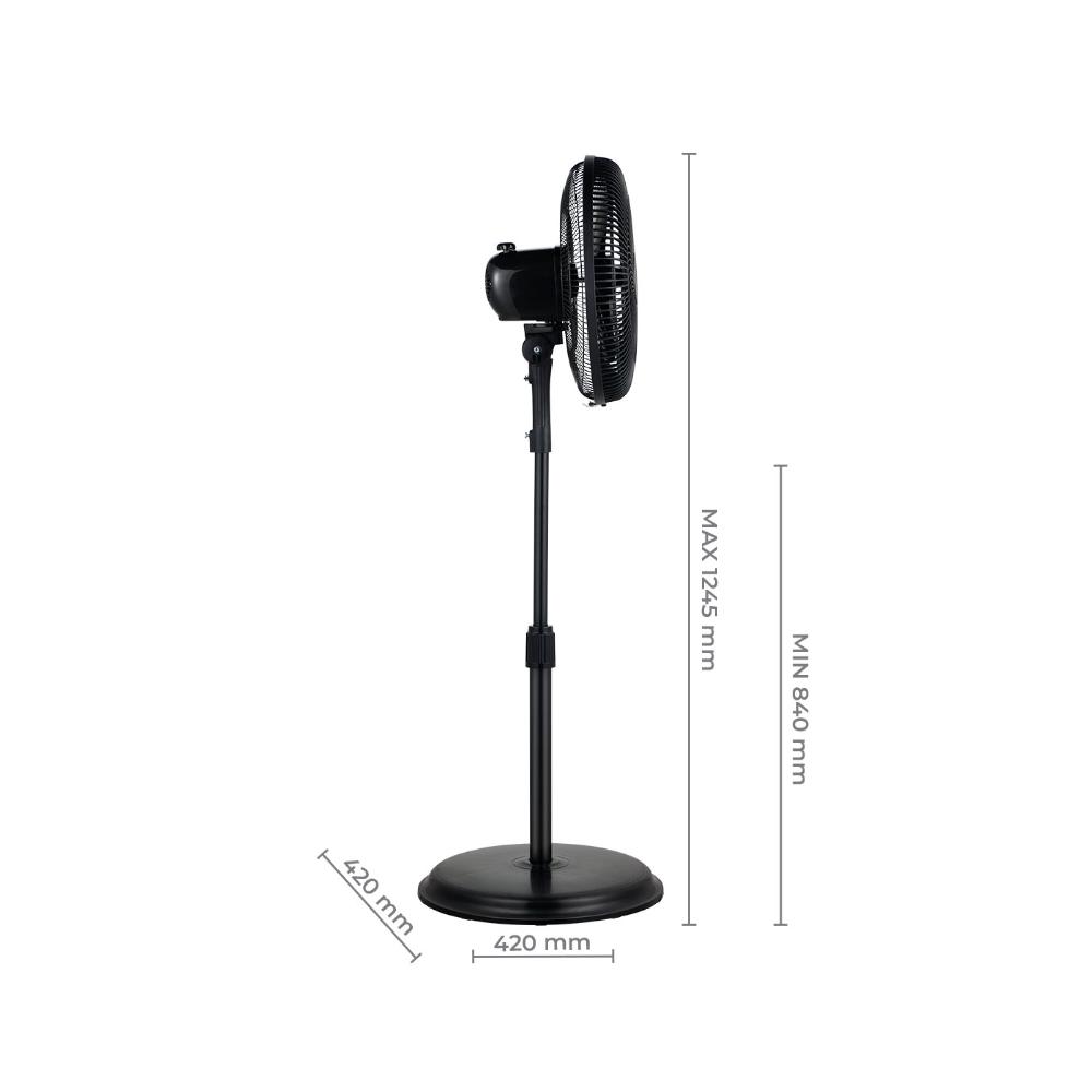 Ventilador De Piso Kalley 14 Pulgadas K-V3N, Color Negro