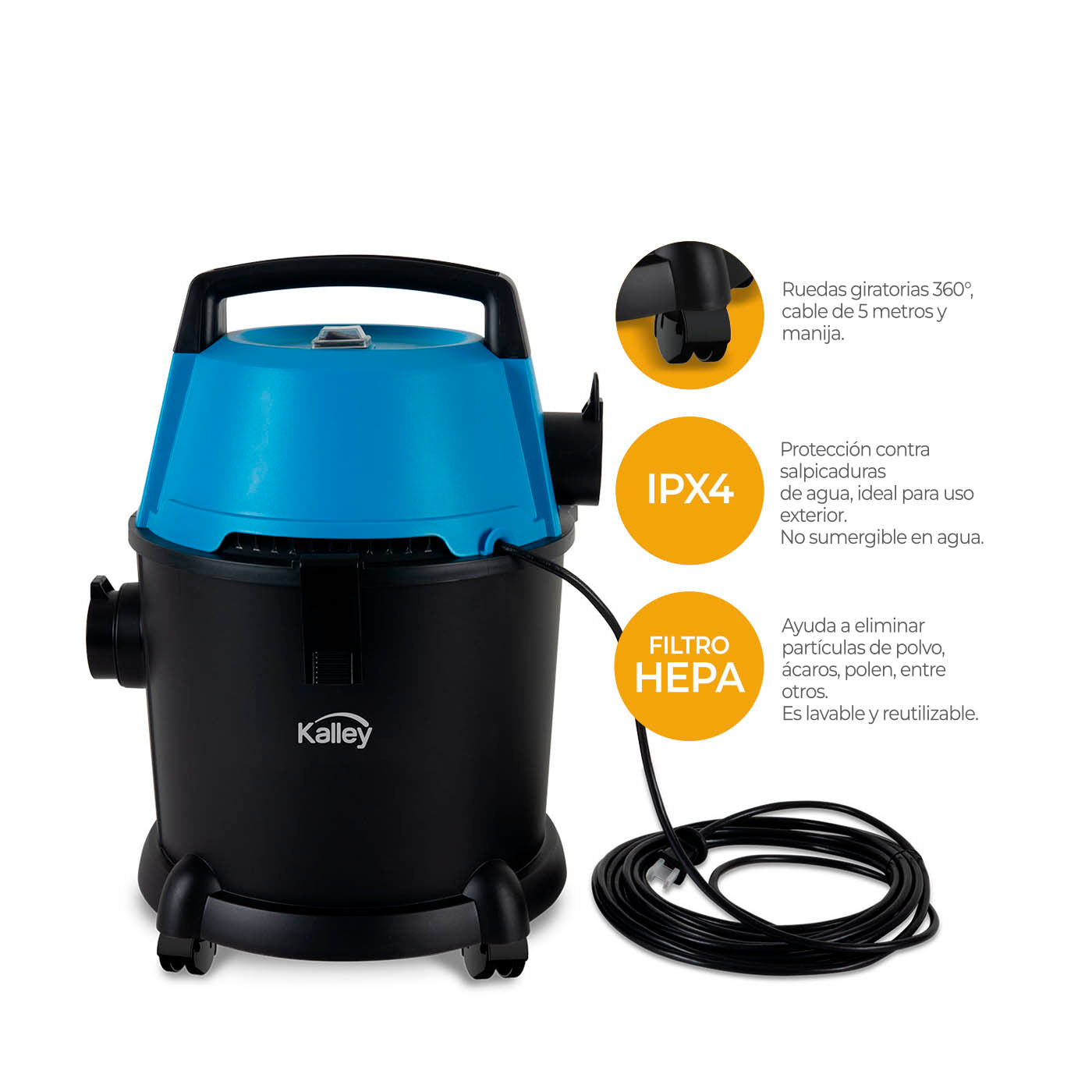 Aspiradora a Can Kalley 3/1 K-Awd, Negro