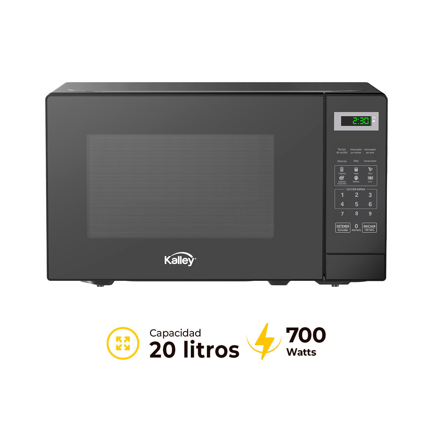 Microondas Negro Basico K-Mw07b, Negro