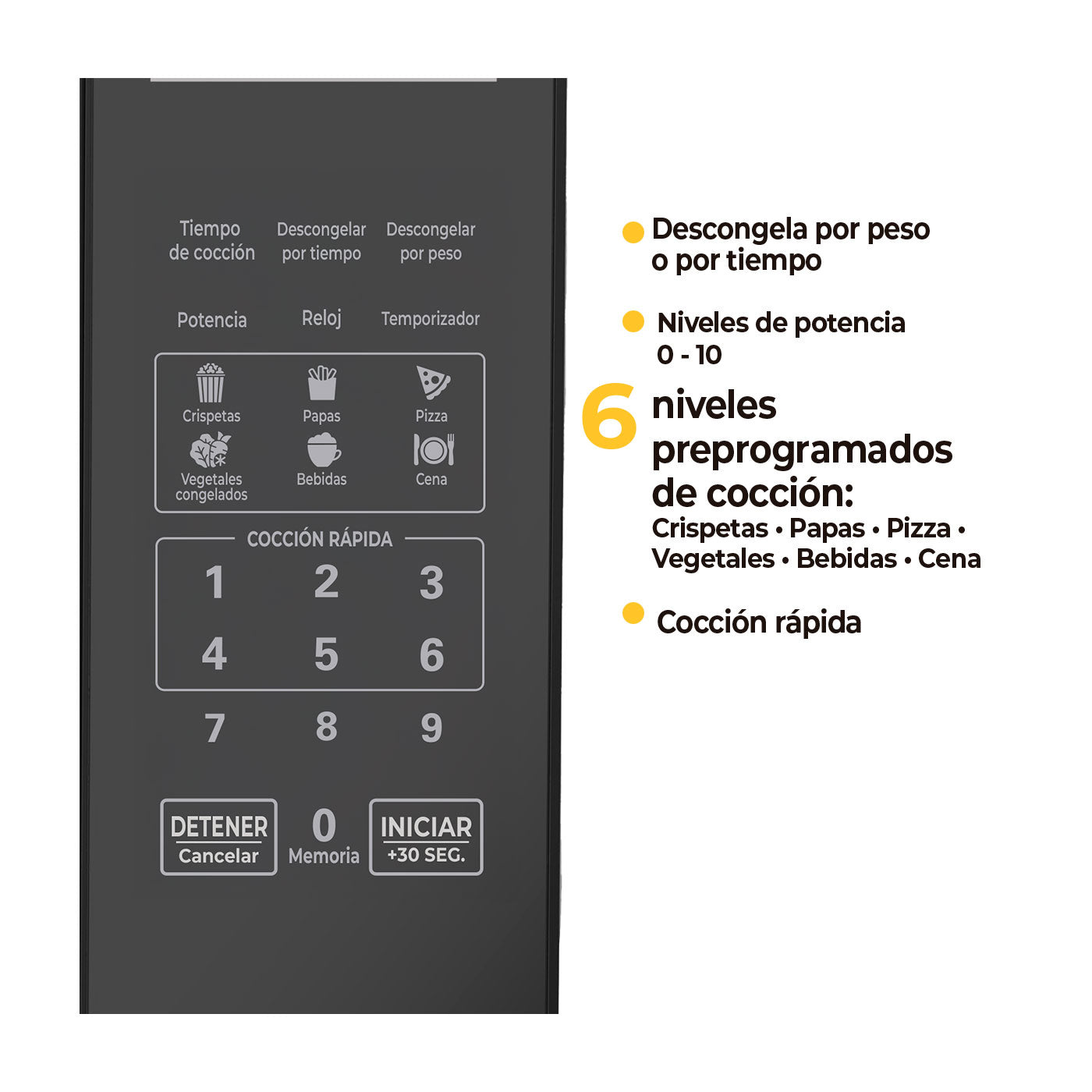 Microondas Negro Basico K-Mw07b, Negro