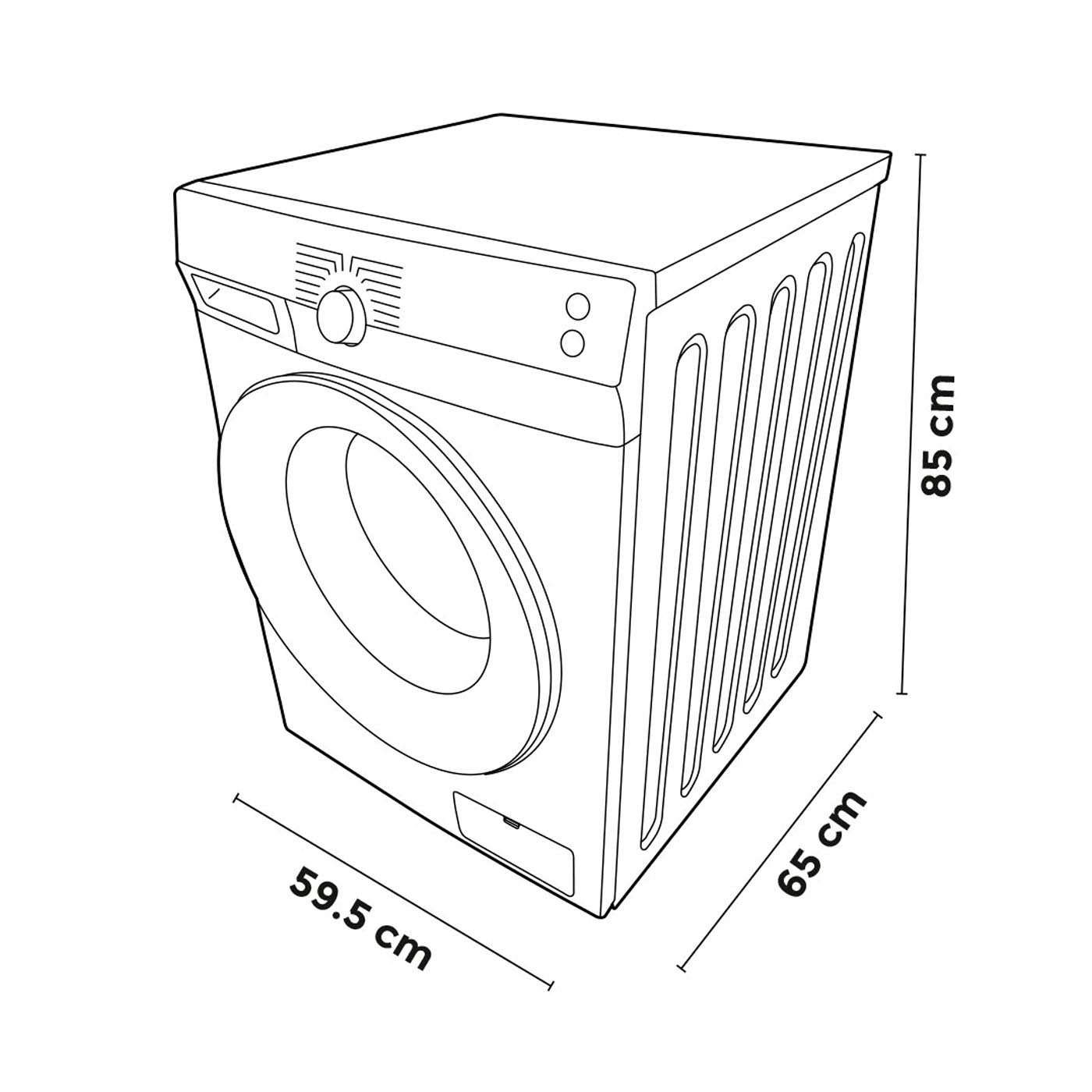 Lavadora Secadora Kalley Cf 15 Kg K-Ls15, Gris