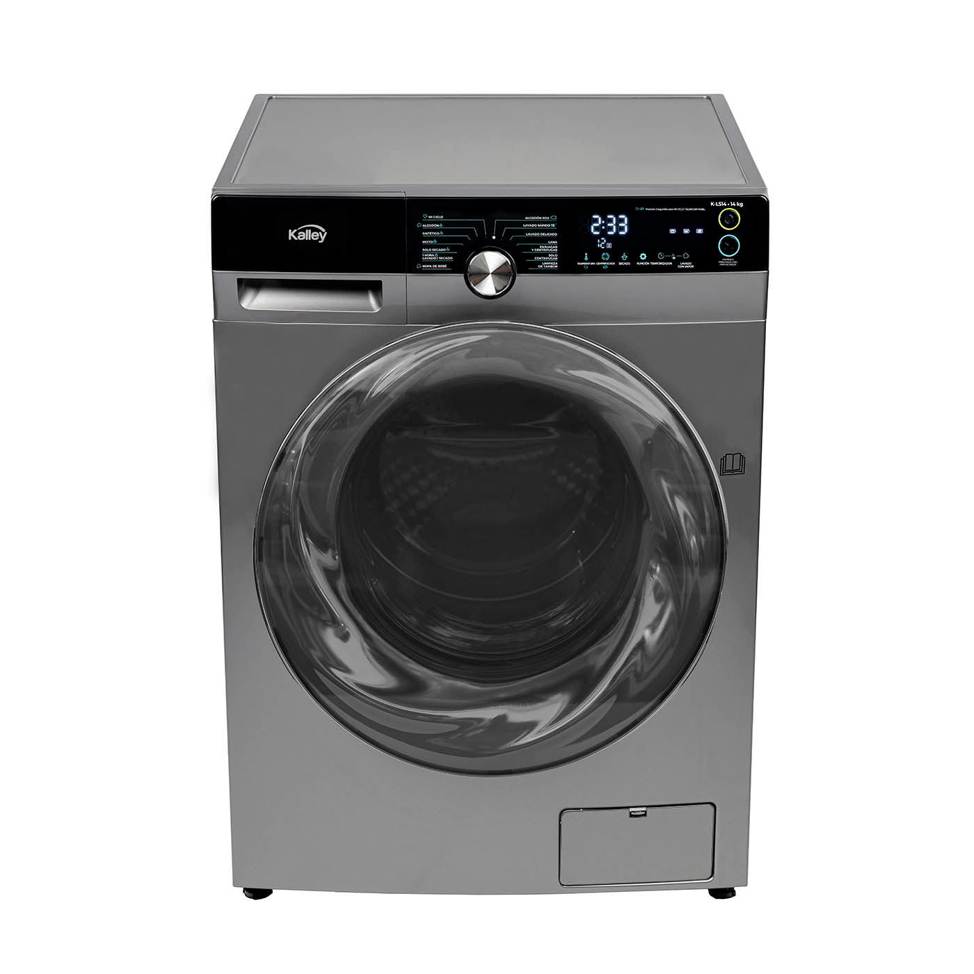 Lavadora Secadora Kalley Cf 15 Kg K-Ls15, Gris