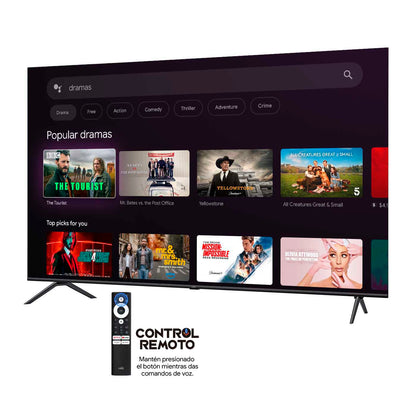 Televisor Kalley 70 Pulgadas, Color Negro, 70Gq405 4K-Uhd Qled Smart Tv Google