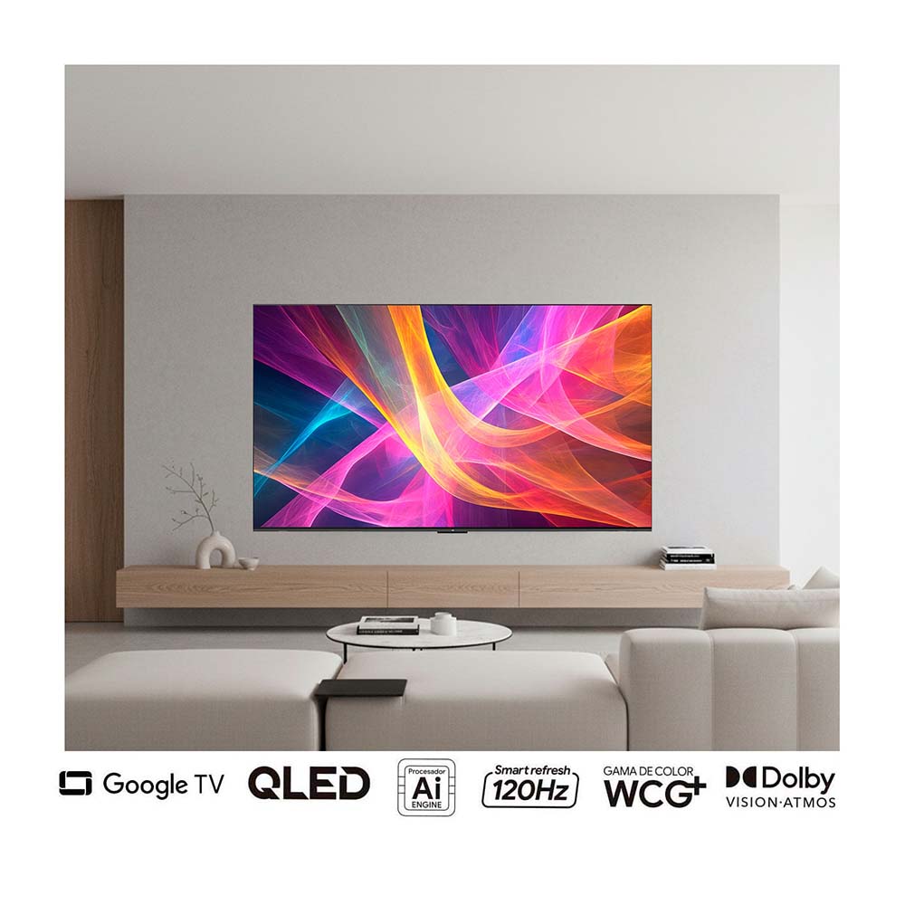 Televisor KALLEY 85 Pulgadas QLED 4K-UHD Smart TV Google 85GQ405