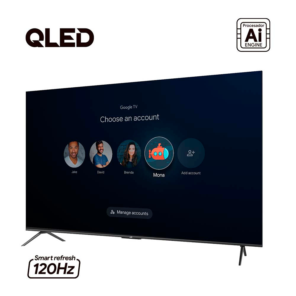 Televisor KALLEY 85 Pulgadas QLED 4K-UHD Smart TV Google 85GQ405