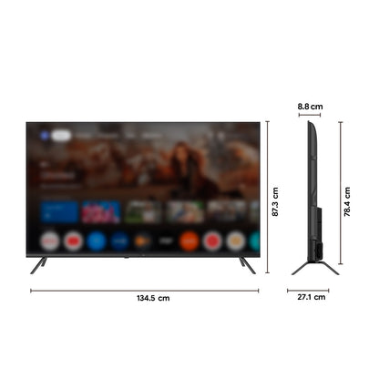 Televisor Kalley 60 Pulgadas, Color Negro, 60G300 4K Uhd Led Smart Tv Google