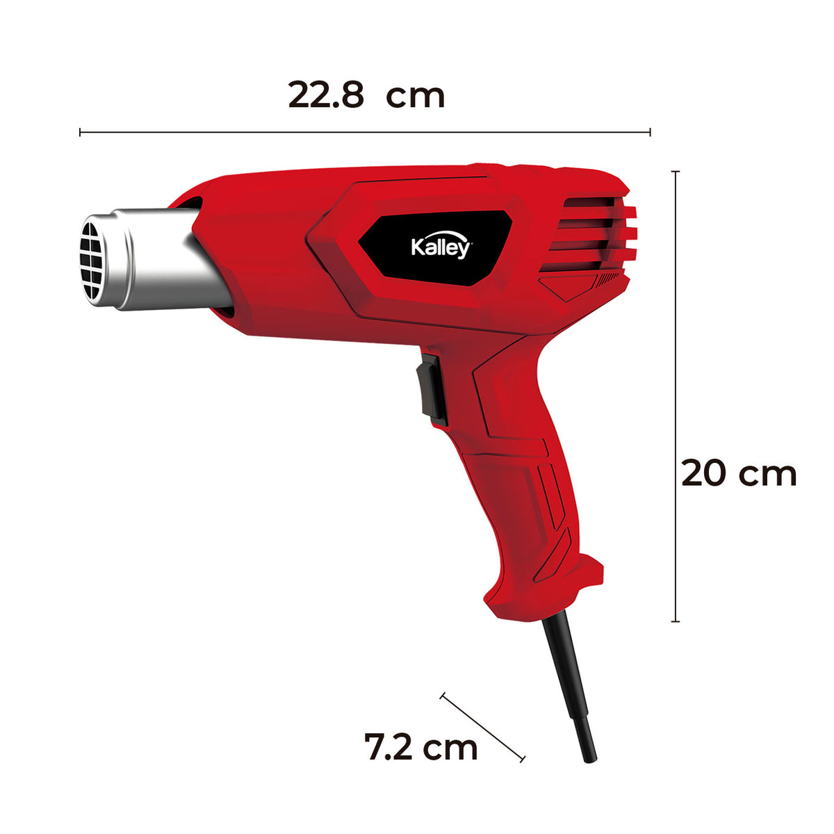 Pistola de Calor 1600W Kalley K-PC16, Rojo