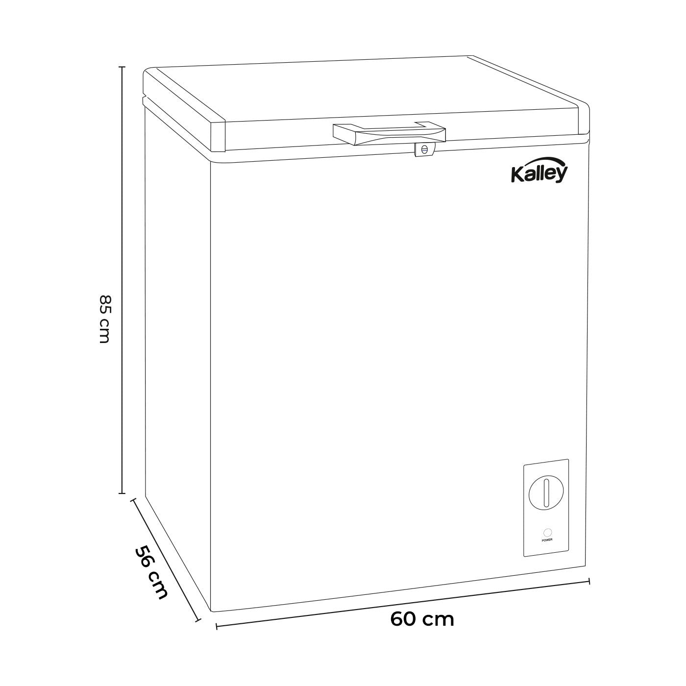 Congelador Horizontal Inverter Kalley Dual 143 Litros, Blanco