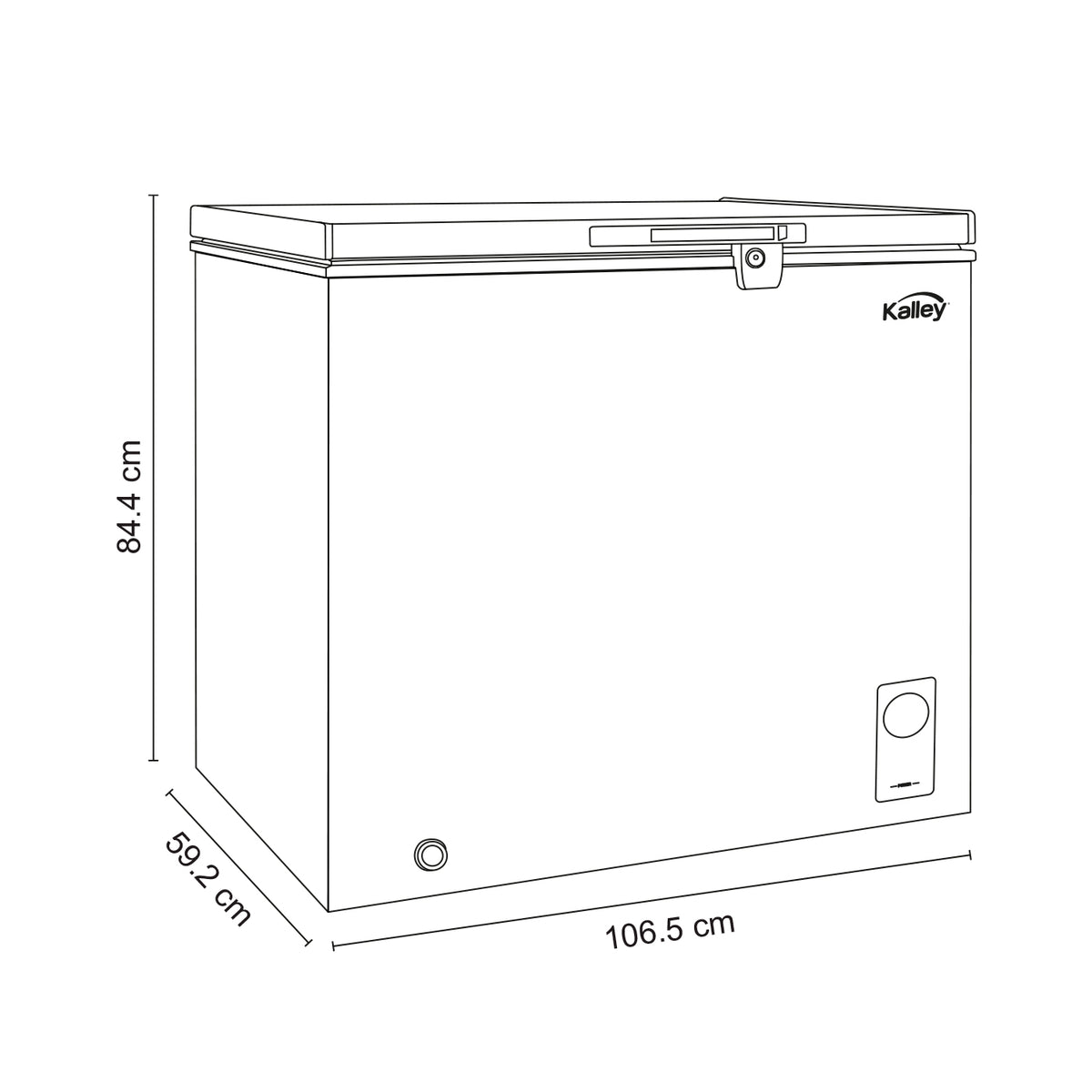 Congelador Horizontal Inverter Kalley 293Lt K-CH293LI, Blanco