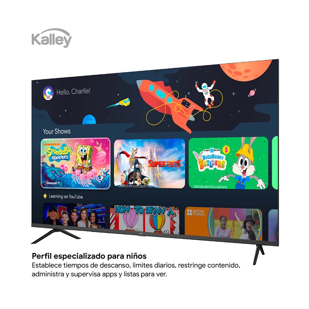 Televisor Kalley 40" Pulgadas 40GQ200 FHD QLED, Negro