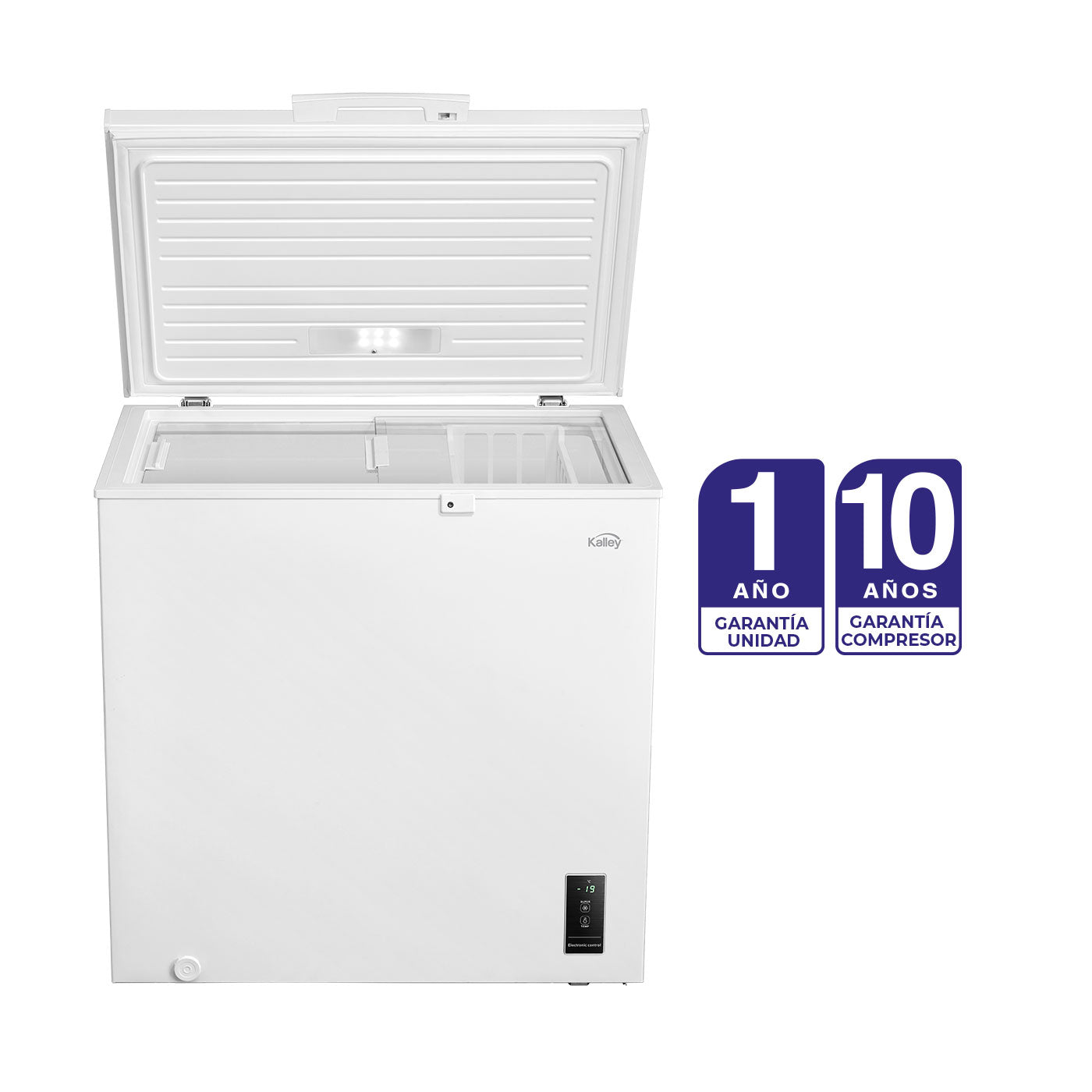 Congelador Horizontal Kalley Dual 194 Litros, Blanco