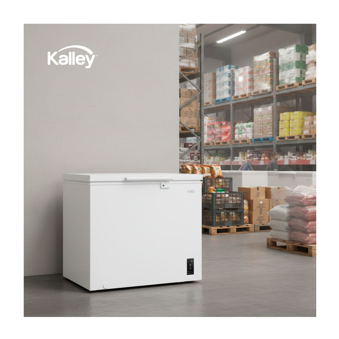 Congelador Horizontal Kalley Dual 194 Litros, Blanco