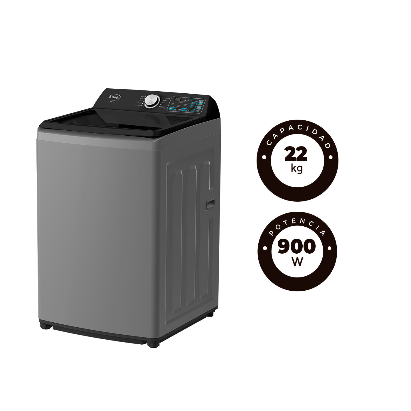 Lavadora Digital 22kg K-LD22g, Gris