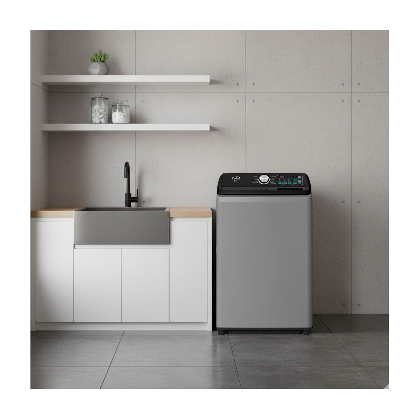 Lavadora Digital 22kg K-LD22g, Gris