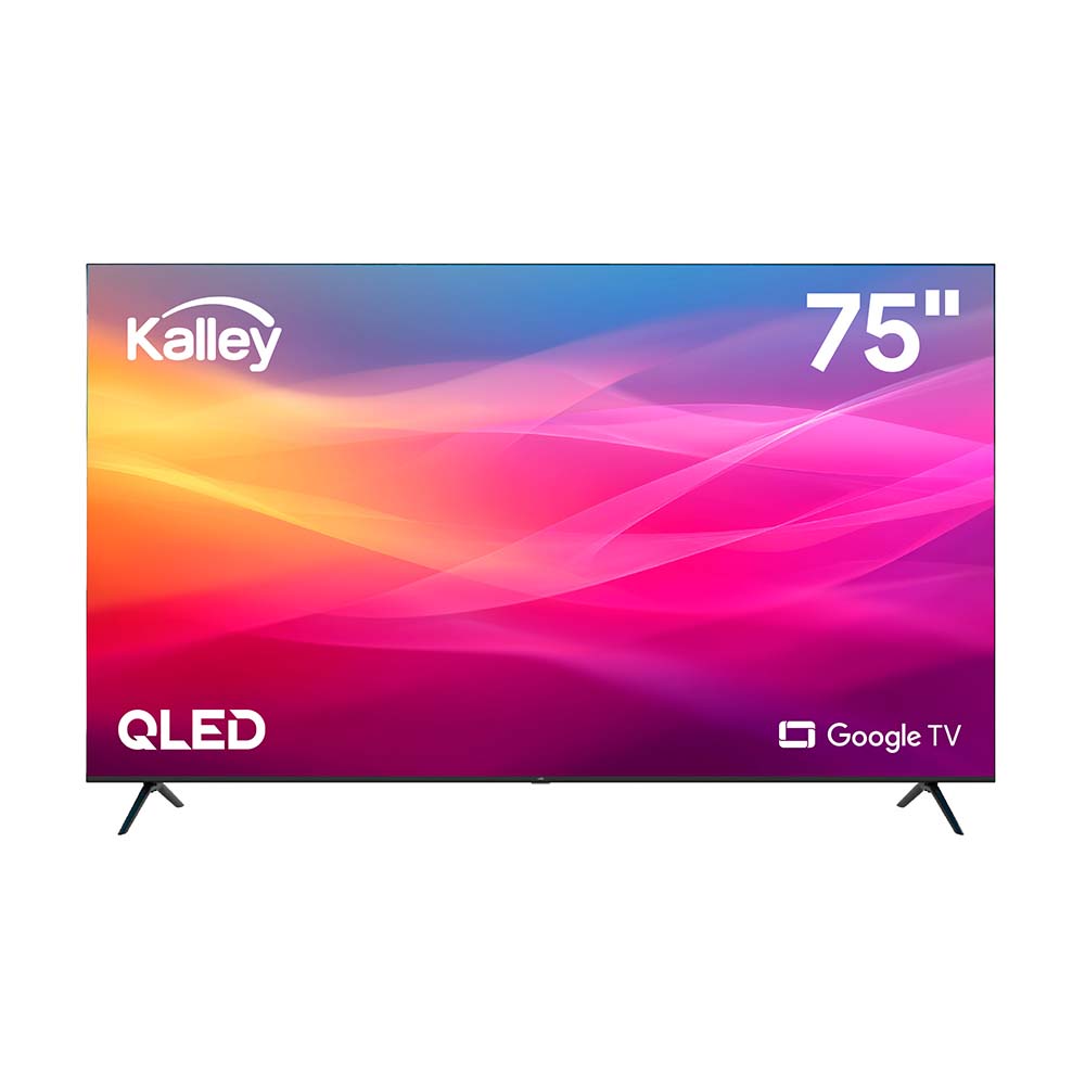Televisor Kalley 75 Pulgadas QLED 4K-UHD Smart TV Google 75GQ415