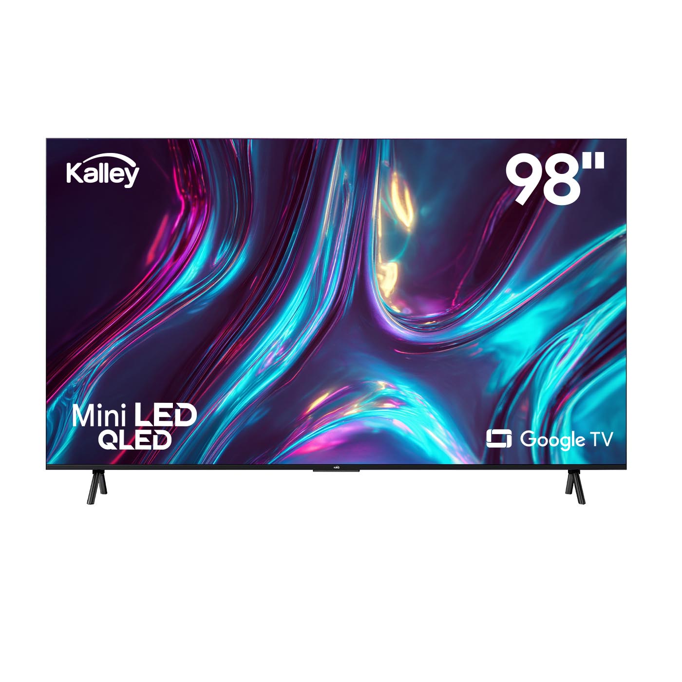 Televisor Kalley 98 Pulgadas QLED Gaming 4KUHD Miniled Smart TV Google, Negro
