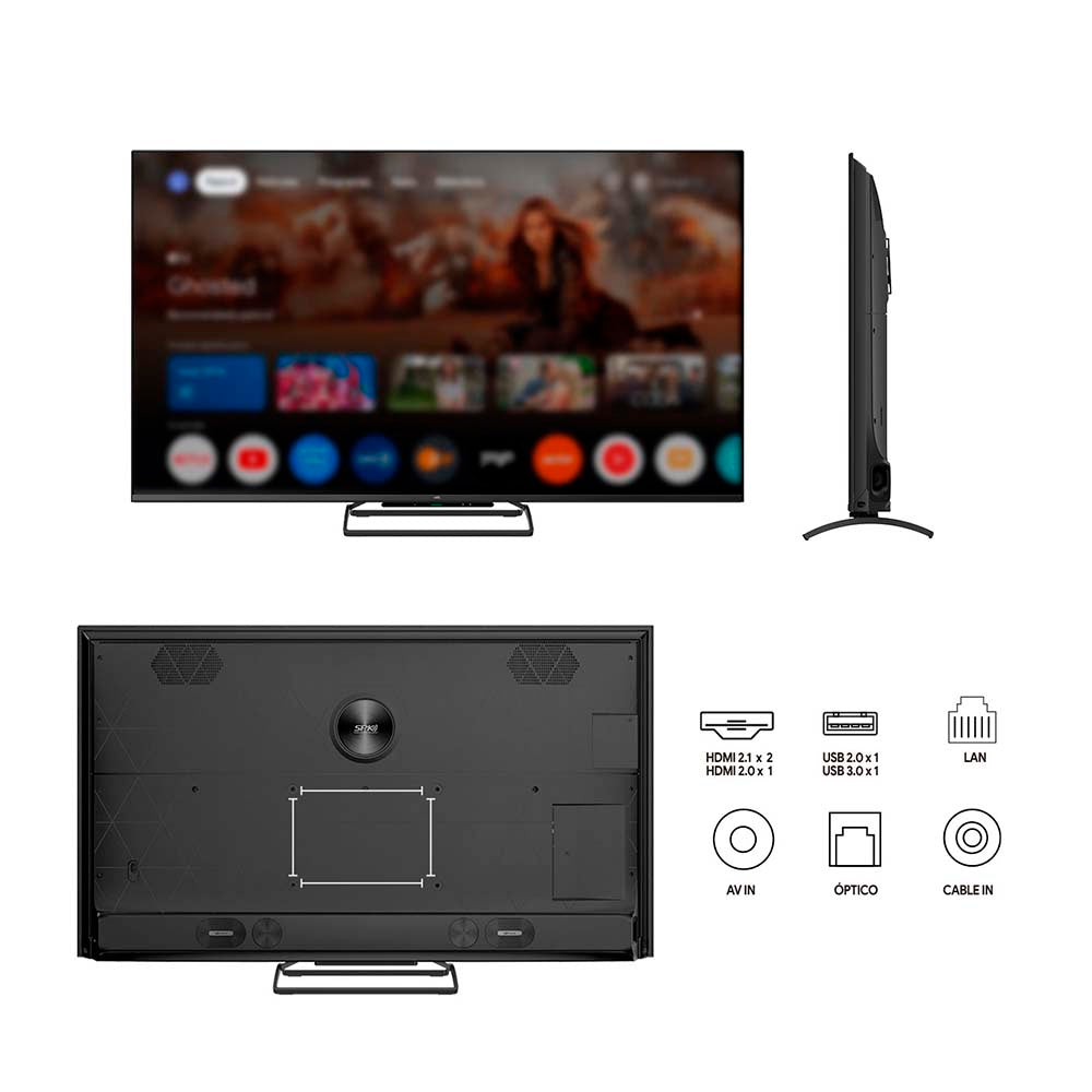 Televisor Kalley 75 Pulgadas Miniled QLED Gaming 4K-UHD Smart TV Google 75GM405