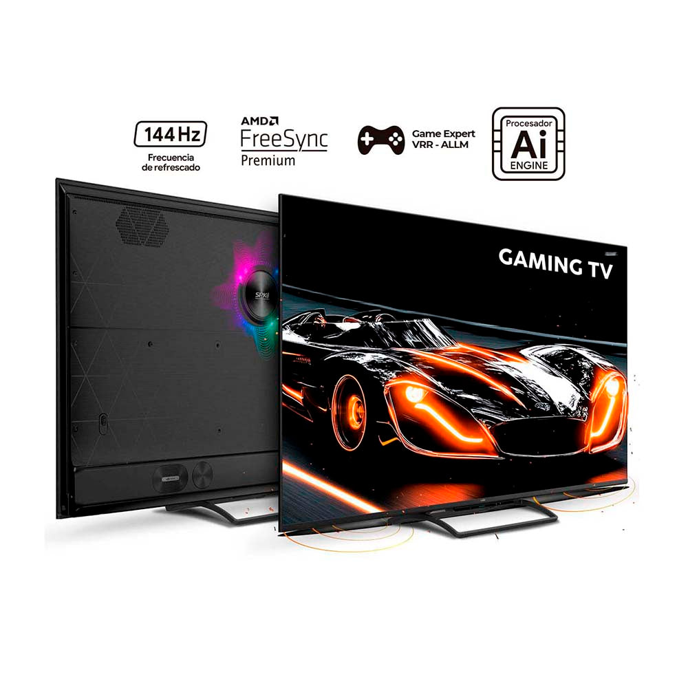 Televisor Kalley 75 Pulgadas Miniled QLED Gaming 4K-UHD Smart TV Google 75GM405