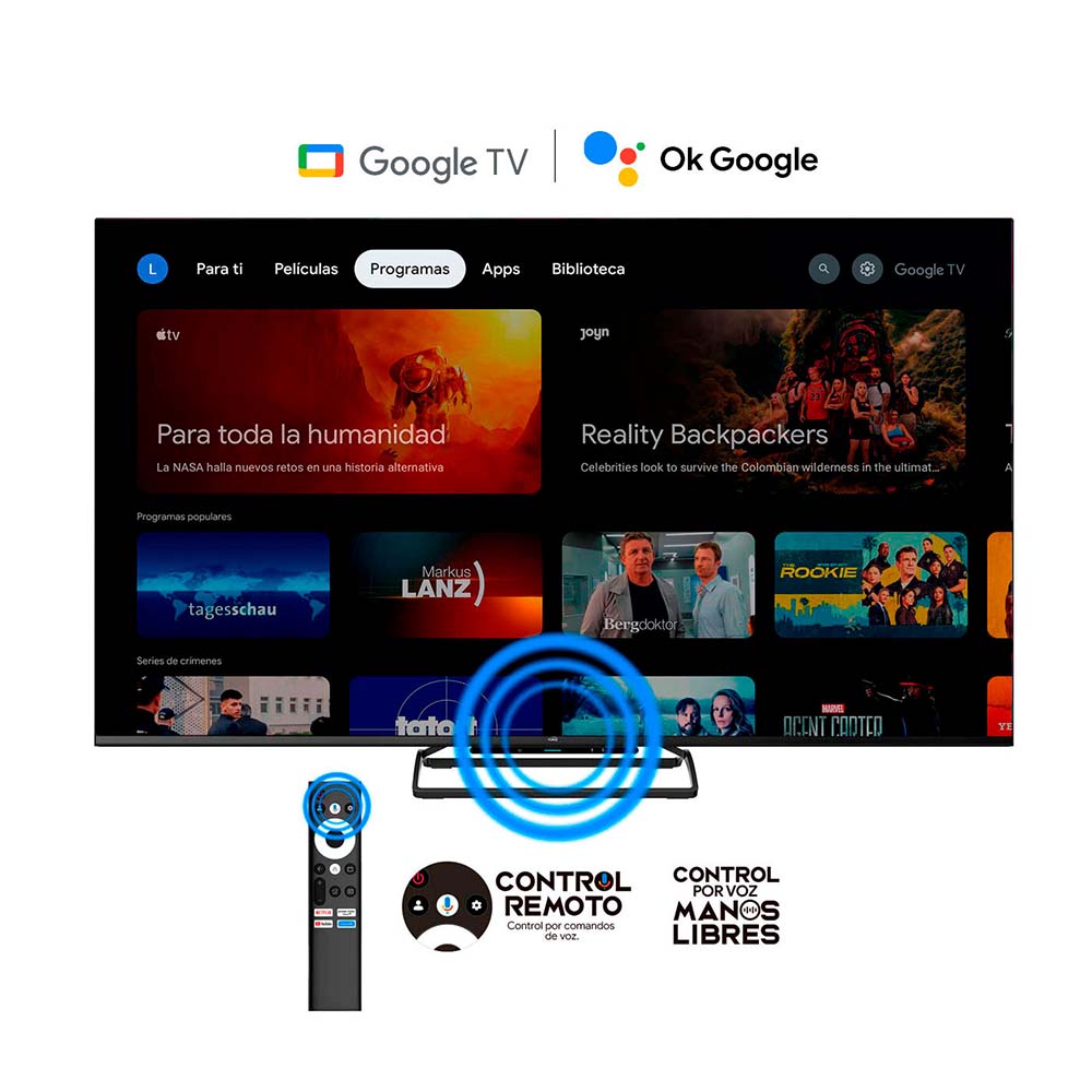 Televisor KALLEY 86 Pulgadas Miniled QLED Gaming 4K-UHD Smart TV Google 86GM405