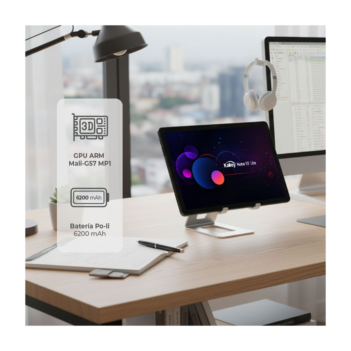 Tablet Kalley Note 10 Lite Pulgadas 128 GB, Negro