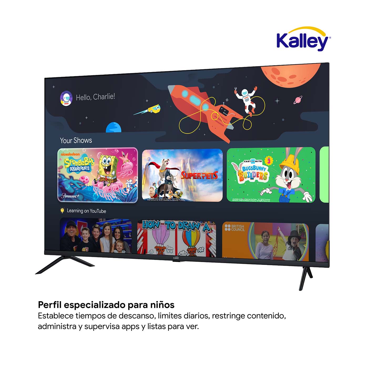 Televisor Kalley 50 Pulgadas Max Led  4K-UHD Smart TV Google 50G315A, Negro