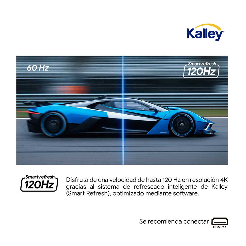 Televisor Kalley 50 pulgadas QLED 4K-UHD Smart TV Google 50GQ405A, Negro