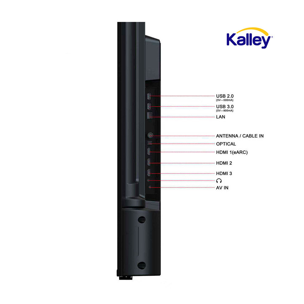 Televisor Kalley 50 pulgadas QLED 4K-UHD Smart TV Google 50GQ405A, Negro