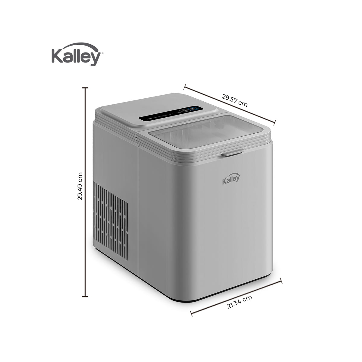 Fabricador De Hielo Kalley 12K KIM12, Gris